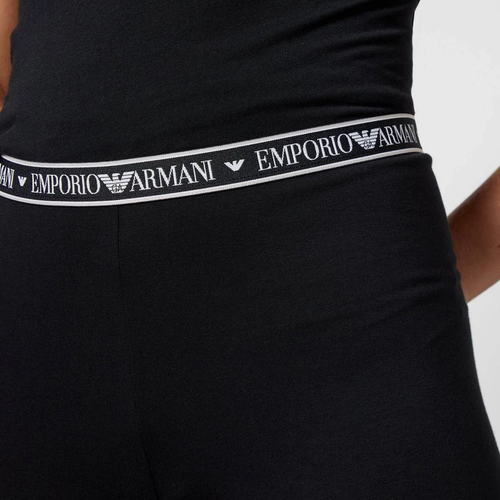 商品Emporio Armani|Emporio Armani Iconic Logo-Detailed Cotton-Blend Leggings,价格¥300,第4张图片详细描述