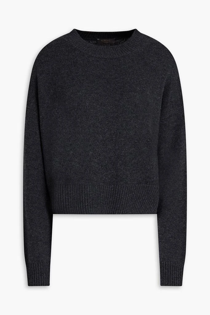 商品N.PEAL|Cropped mélange cashmere sweater,价格¥1626,第3张图片详细描述