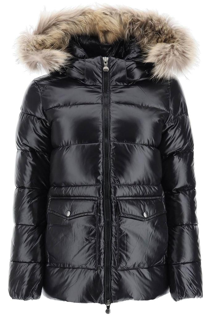 Pyrenex 'authentic shiny fur' hooded down jacket商品第1张图片规格展示
