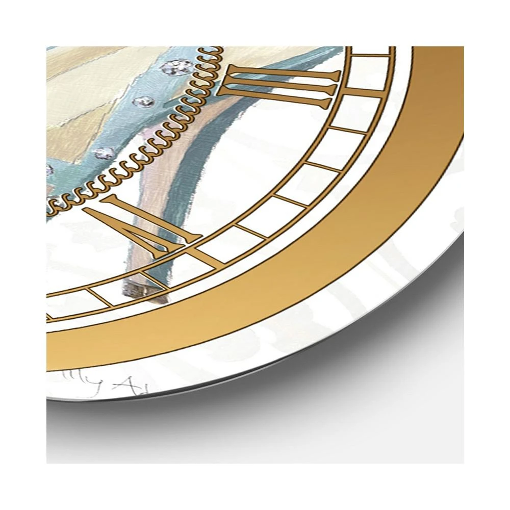 商品Designart|Posh and Luxe Oversized Metal Wall Clock - 36 x 36,价格¥1226,第3张图片详细描述