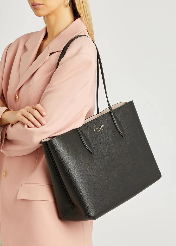 商品Kate Spade|All Day large black leather tote,价格¥2640,第5张图片详细描述