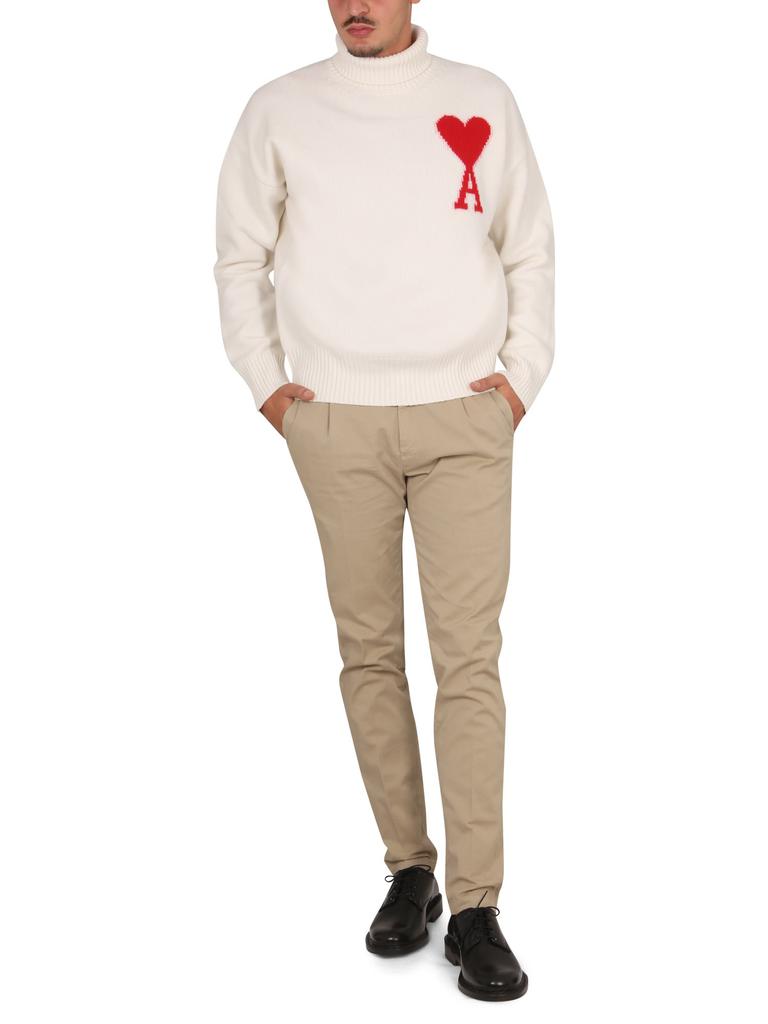 Ami Alexandre Mattiussi Turtleneck Sweater With Logo商品第3张图片规格展示