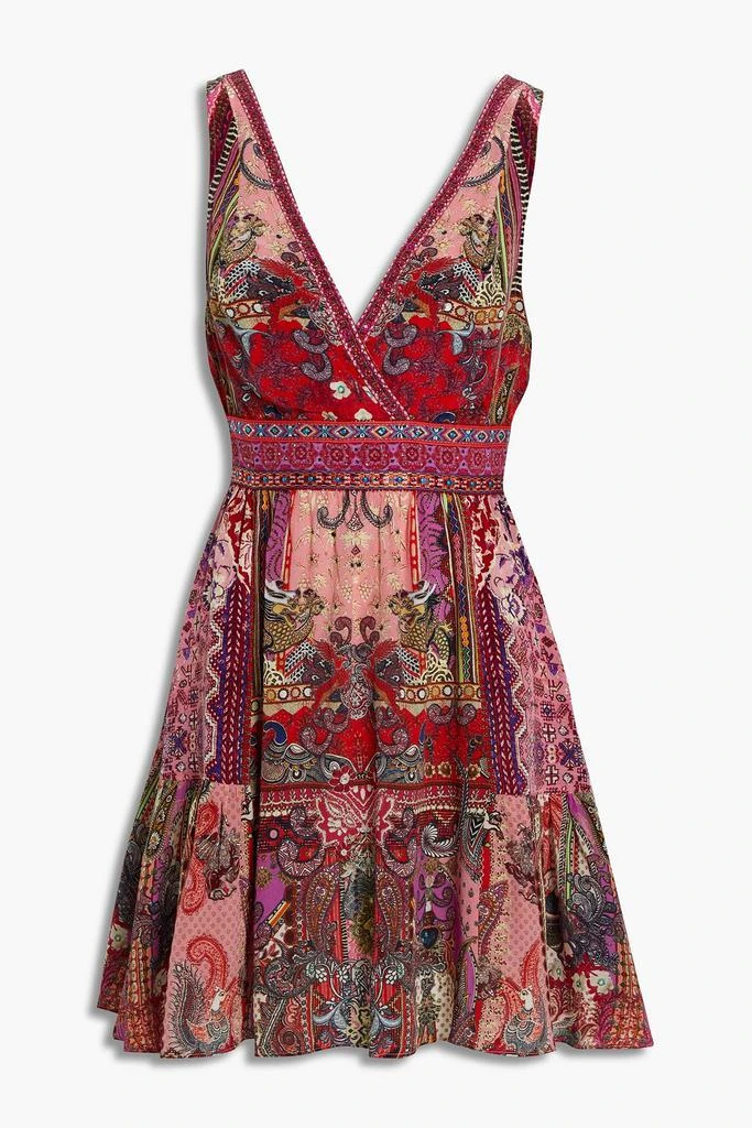 商品Camilla|Crystal-embellished printed silk crepe de chine mini dress,价格¥1300,第3张图片详细描述