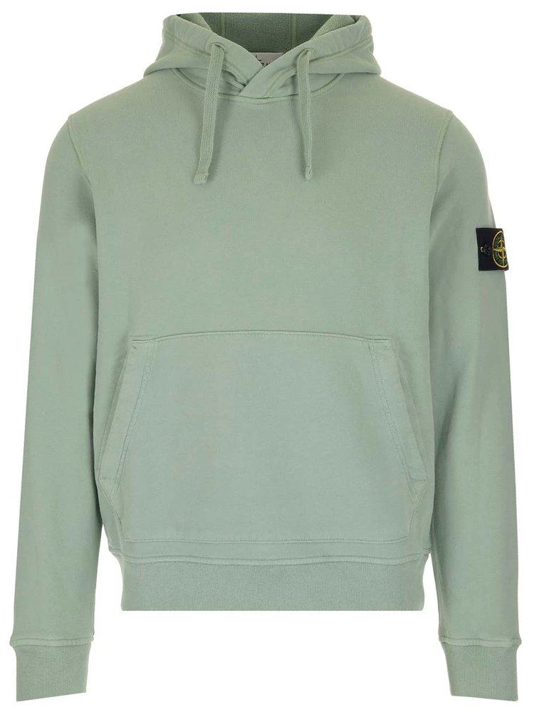 商品Stone Island|Stone Island Logo Patch Drawstring Hoodie,价格¥1630,第1张图片