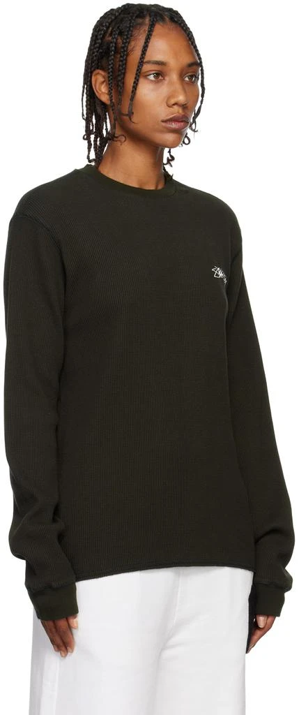 商品STUSSY|Black Thermal Long Sleeve T-Shirt,价格¥600,第2张图片详细描述