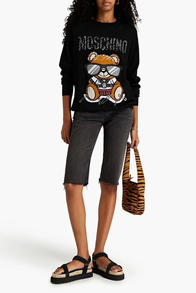 商品Moschino|Intarsia-knit wool sweater,价格¥2214,第2张图片详细描述