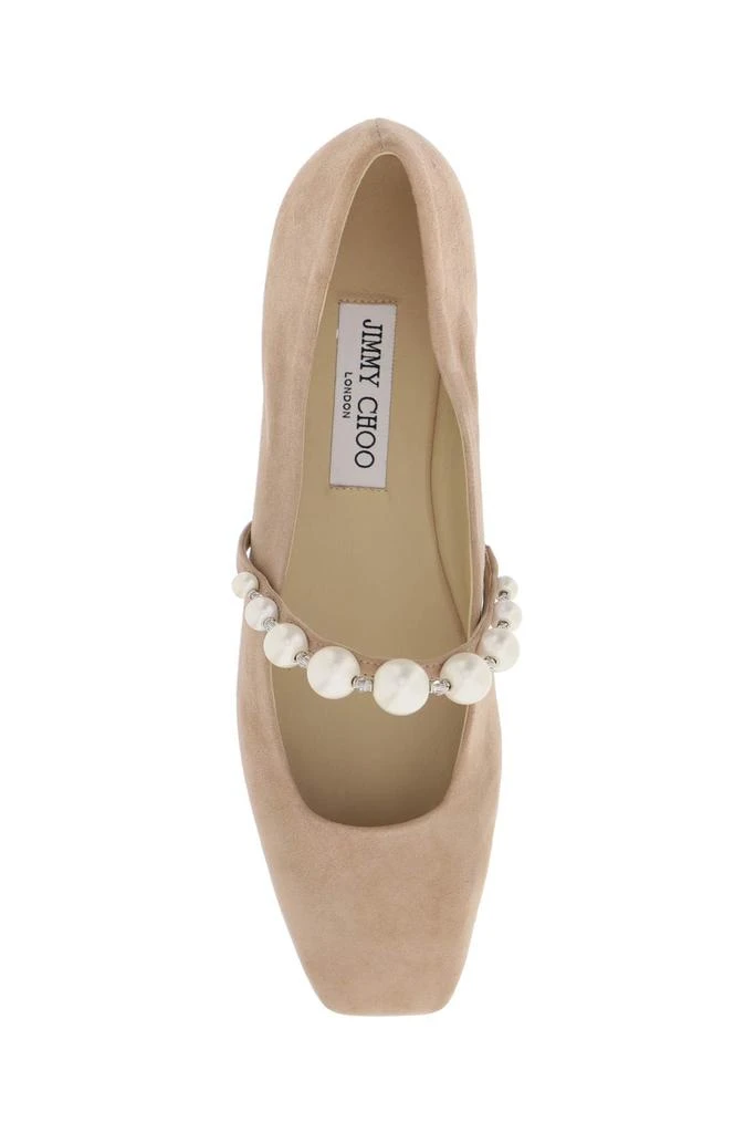 商品Jimmy Choo|suede leather ballerina flats with pearl,价格¥2099,第2张图片详细描述