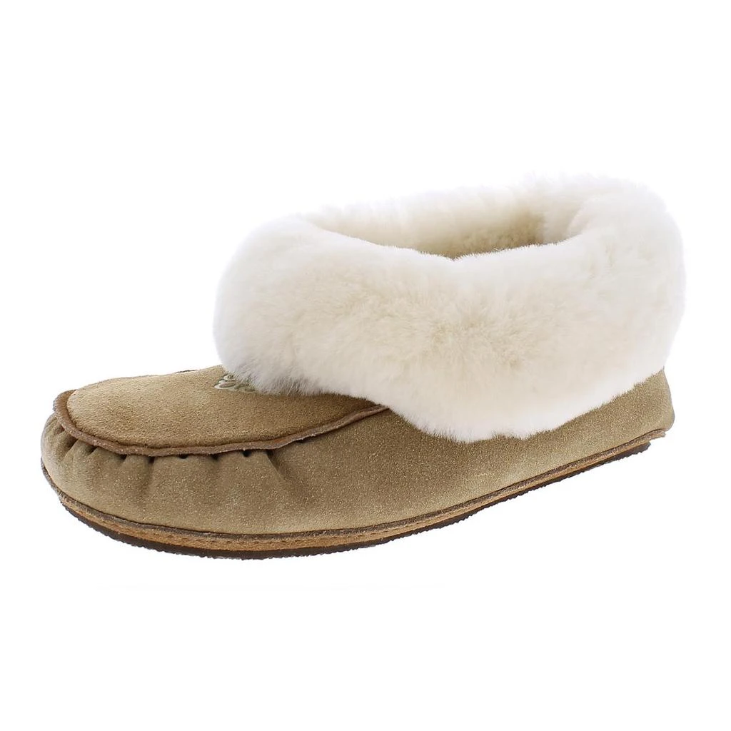 商品Superlamb|Superlamb Mens Navajo Suede Shearling Lined Moccasin Slippers,价格¥305,第1张图片