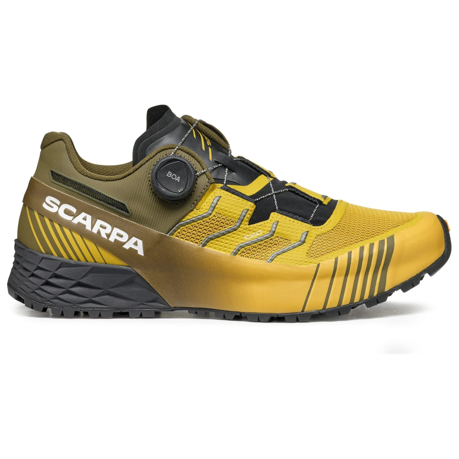 商品【商品预售7天】 Scarpa|Scarpa 男士户外越野跑鞋 0231485OILYELLOWIVYGREEN 花色,价格¥1606 描述