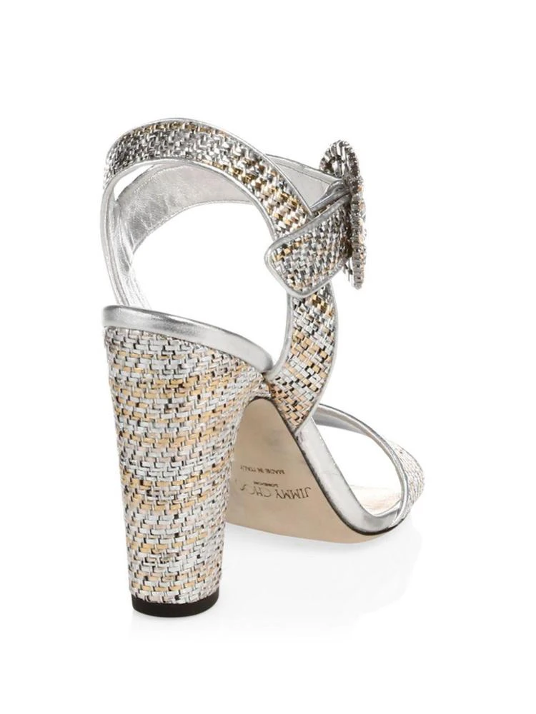 商品Jimmy Choo|Jimmy Choo - Mischa Metallic Ankle-Strap Sandals,价格¥2923,第2张图片详细描述