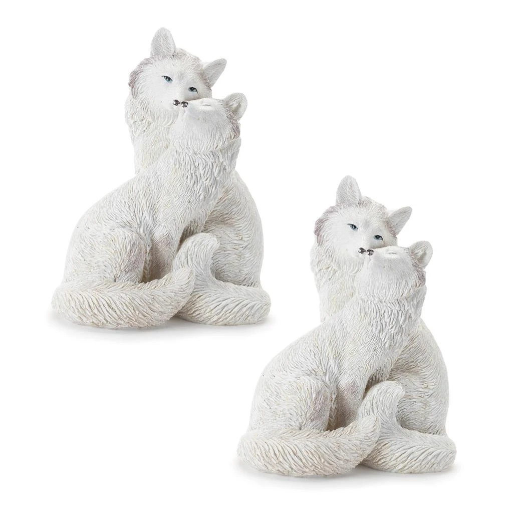 商品Hivvago|Winter Fox Couple Figurine (Set of 2),价格¥570,第3张图片详细描述