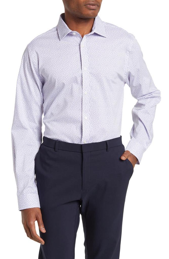 Slim Fit All-Seasons Stretch Long Sleeve Dress Shirt商品第1张图片规格展示