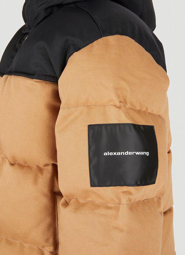 商品Alexander Wang|Colour Block Puffer Jacket in Brown,价格¥4986,第7张图片详细描述