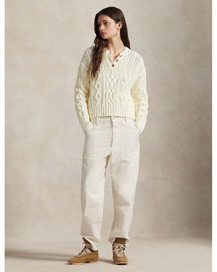 商品Ralph Lauren|Aran Knit Cotton Henley Sweater,价格¥1803,第2张图片详细描述