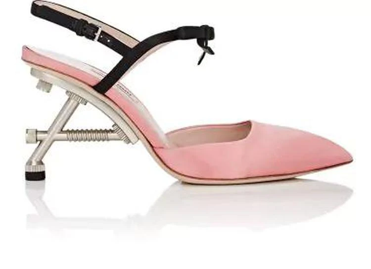 商品Miu Miu|Structured-Heel Satin Ankle-Strap Pumps,价格¥5202,第1张图片