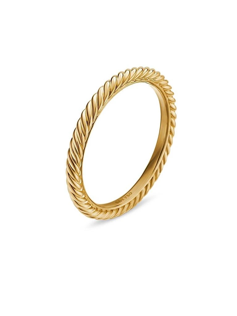 商品David Yurman|Cable Collectibles® Stack Ring in 18K Yellow Gold,价格¥7050,第4张图片详细描述