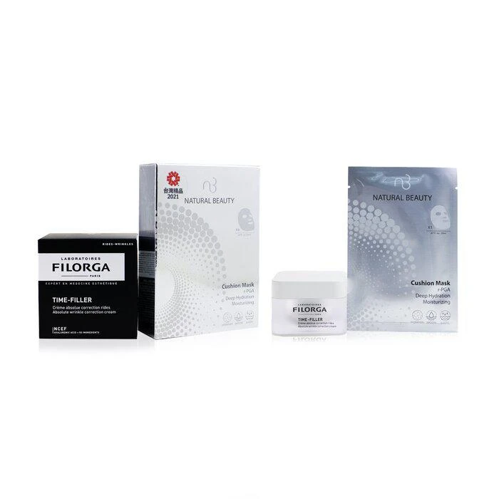 商品Filorga|Filorga 焕妍时光抗皱面霜 50ml (赠品：自然美r-PGA 超效保湿爆水气垫面膜 6x20ml) 50ml+6x20ml,价格¥555,第2张图片详细描述