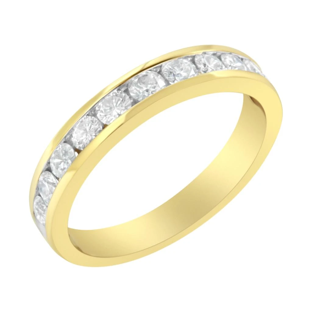 商品Haus of Brilliance|IGI Certified 18K Yellow Gold 1.0 Cttw Channel Set Round-Cut Diamond 11 Stone Anniversary/Wedding Band Ring,价格¥18702,第3张图片详细描述