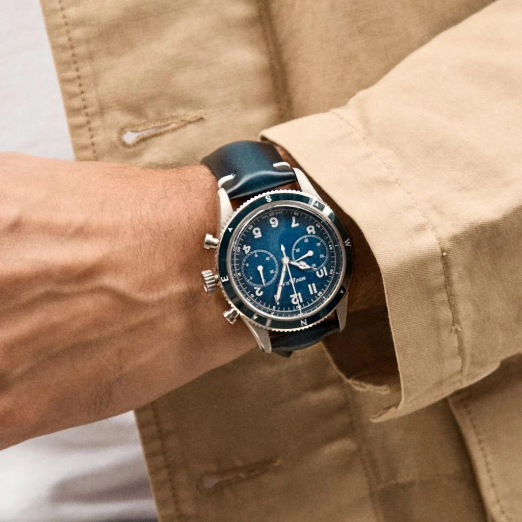 商品MontBlanc|Montblanc 1858 Chronograph Blue Dial Stainless Steel Men's Automatic Watch 126912,价格¥21739,第2张图片详细描述