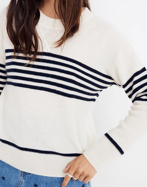 商品Madewell|Cashmere Sweatshirt in Nautical Stripe,价格¥436,第4张图片详细描述