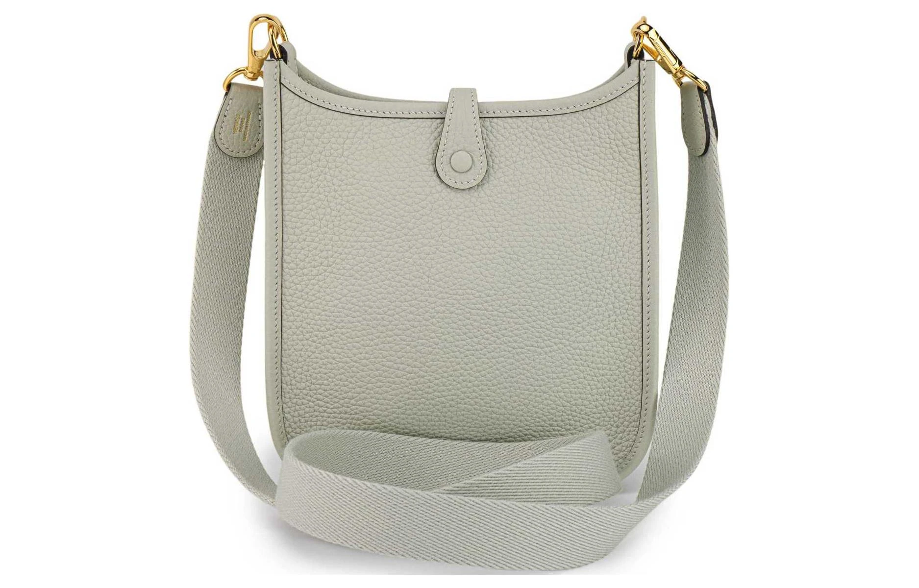 商品[国内直发] Hermes|爱马仕 Evelyne 16 金扣 Clemence牛皮 单肩斜挎包 迷你 女款 冰晶灰,价格¥26389,第7张图片详细描述