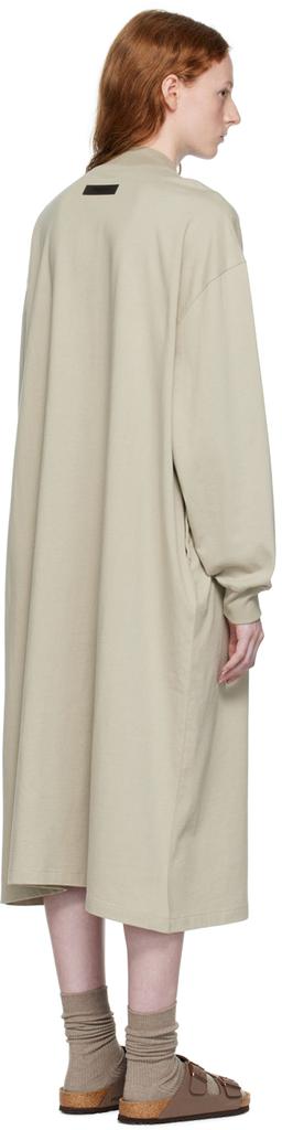 Gray Long Sleeve Midi Dress商品第3张图片规格展示