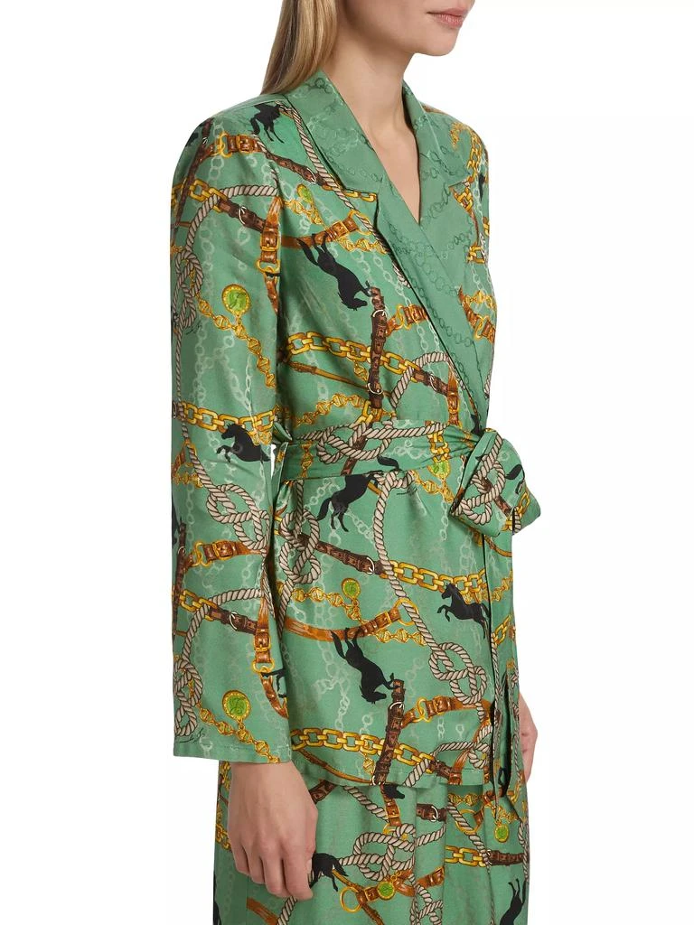 商品L'Agence|Ciara Status Print Robe Blouse,价格¥1180,第4张图片详细描述