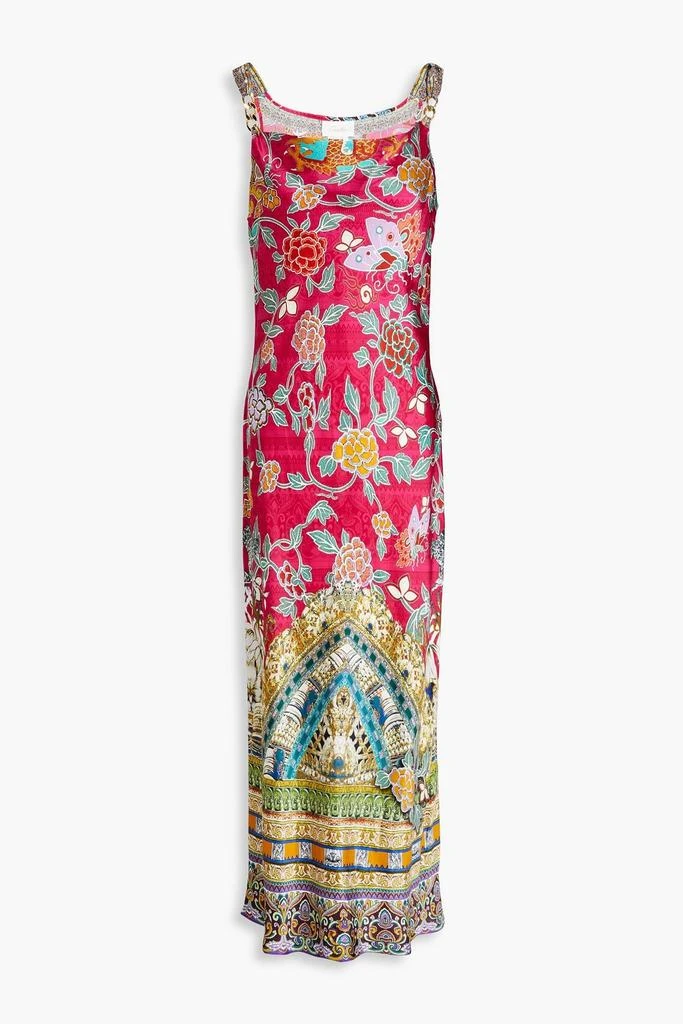商品Camilla|Embellished printed silk midi slip dress,价格¥1318,第1张图片