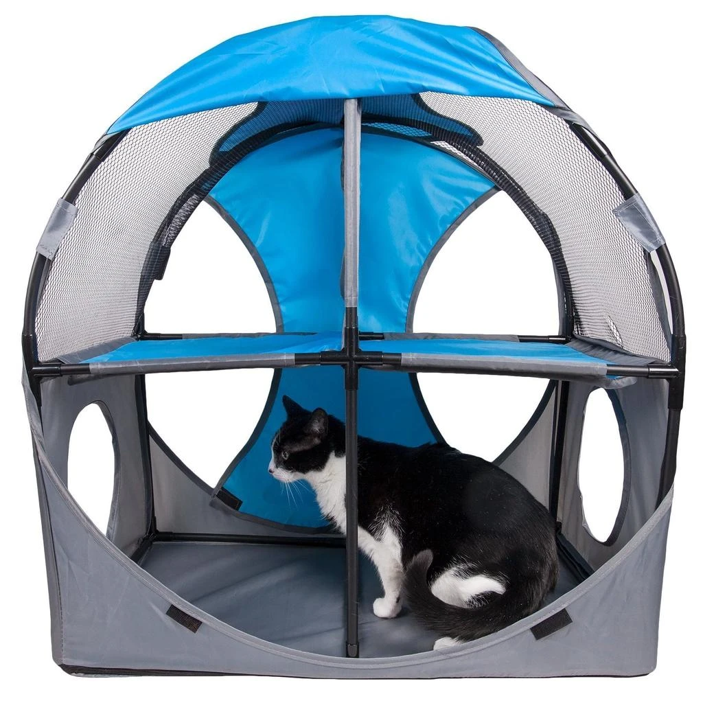商品Pet Life|'Kitty-Play' Collapsible Travel Interactive Kitty Cat Tree Maze House Lounger Tunnel Lounge,价格¥368,第3张图片详细描述