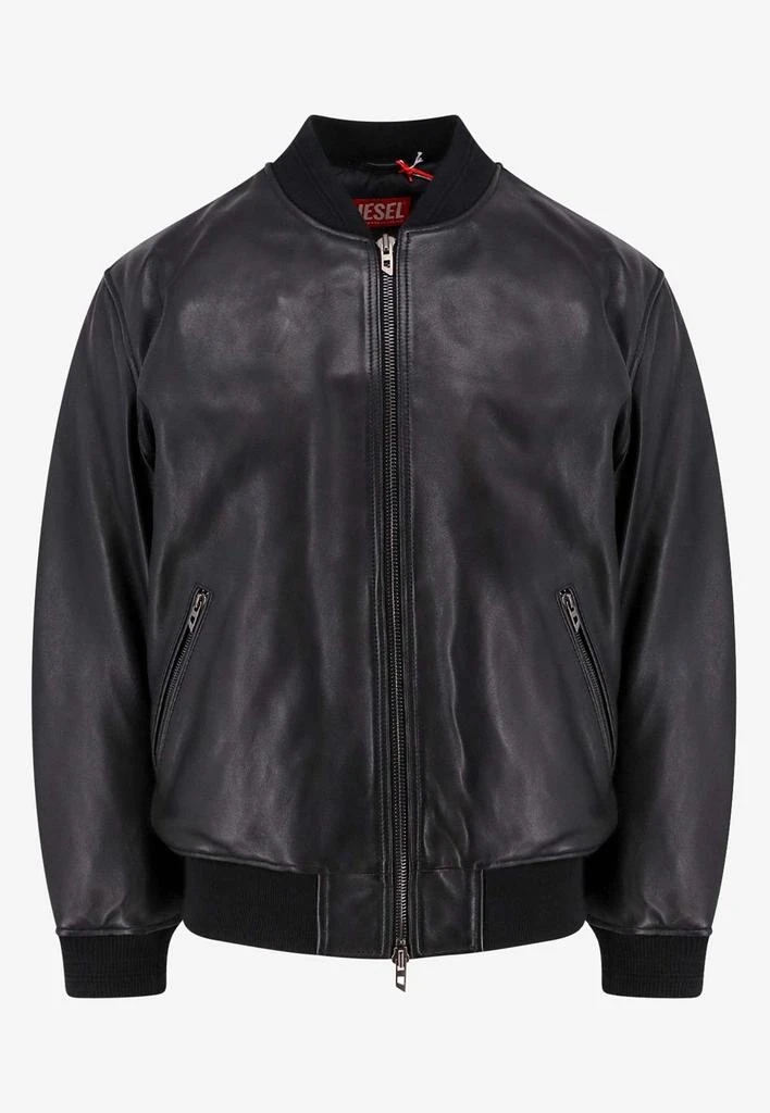 商品Diesel|Khan Padded Leather Jacket,价格¥5996,第1张图片