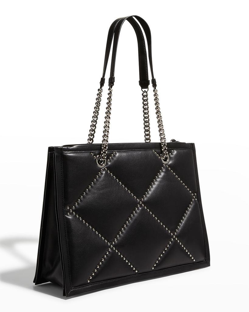 商品Salvatore Ferragamo|Viva Studded Quilt Leather Tote Bag,价格¥17559,第5张图片详细描述