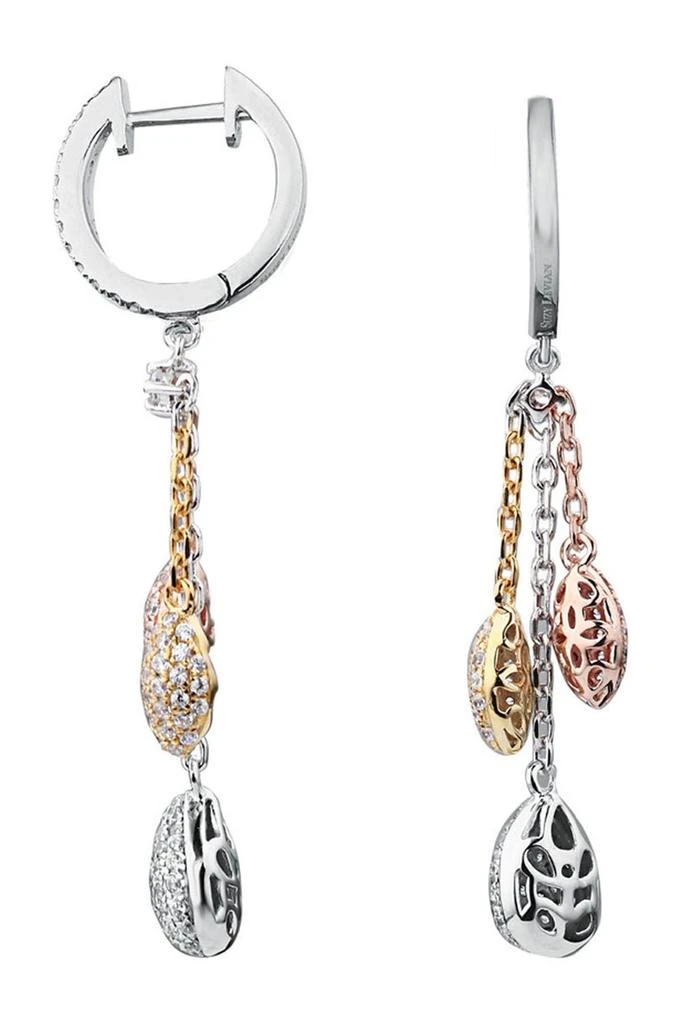 商品Suzy Levian|Tri-Tone CZ Dangle Earrings,价格¥1283,第2张图片详细描述