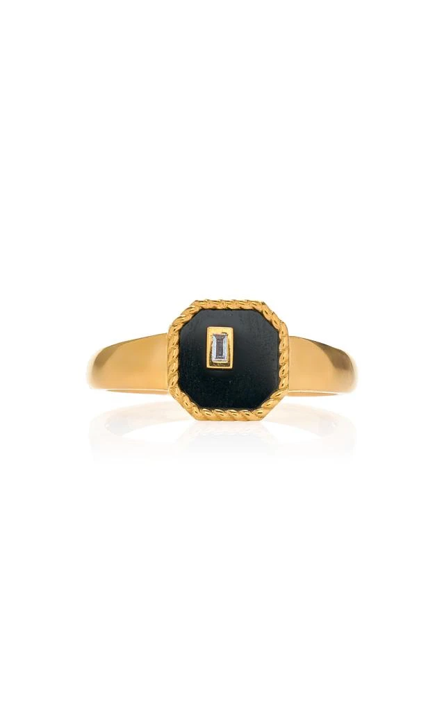 商品Yvonne Leon|Yvonne Leon - 9K Yellow Gold; Diamond; And Onyx Ring - Black - US 3 - Moda Operandi - Gifts For Her,价格¥7396,第1张图片