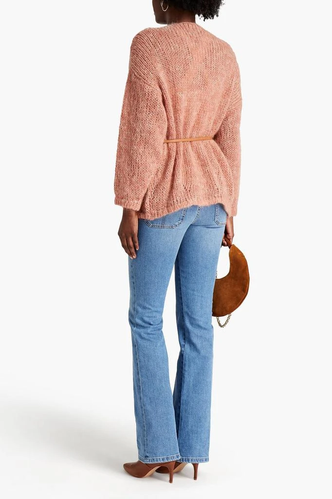 商品VANESSA BRUNO|Belted mélange brushed knitted cardigan,价格¥1115,第1张图片