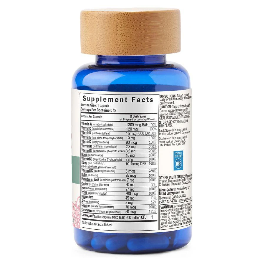 商品Mommy's Bliss|Prenatal Multivitamin + Iron Capsules,价格¥171,第4张图片详细描述