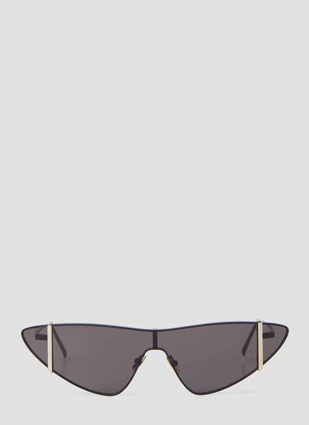 商品Yves Saint Laurent|Bar Trim Triangular Sunglasses in Black,价格¥3878,第1张图片