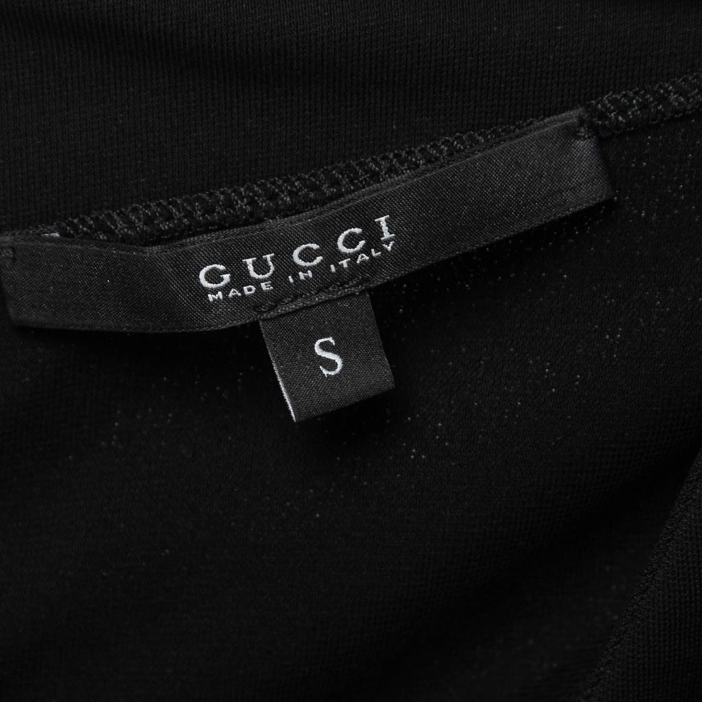 Gucci Black Crepe Drape Detail Sleeveless Dress S商品第4张图片规格展示