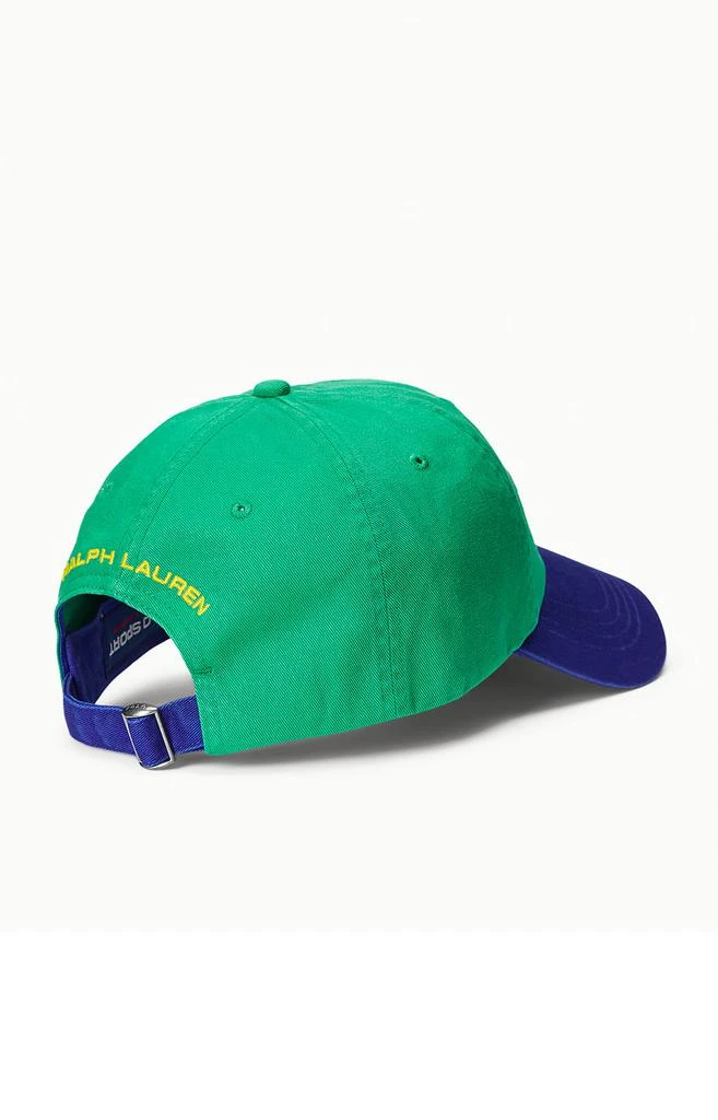 商品Ralph Lauren|Polo Sport Chino Ball Cap - Cruise Green/Royal Blue,价格¥337,第2张图片详细描述