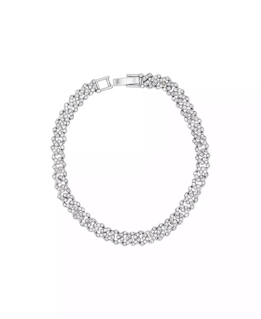 商品ADORNIA|Silver 8mm Crystal Curb Chain Bracelet,价格¥207,第1张图片