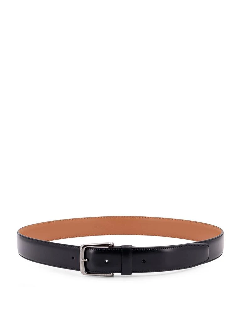 商品Tod's|Leather belt with metal buckle, leather loop and stitched profile,价格¥1223,第1张图片