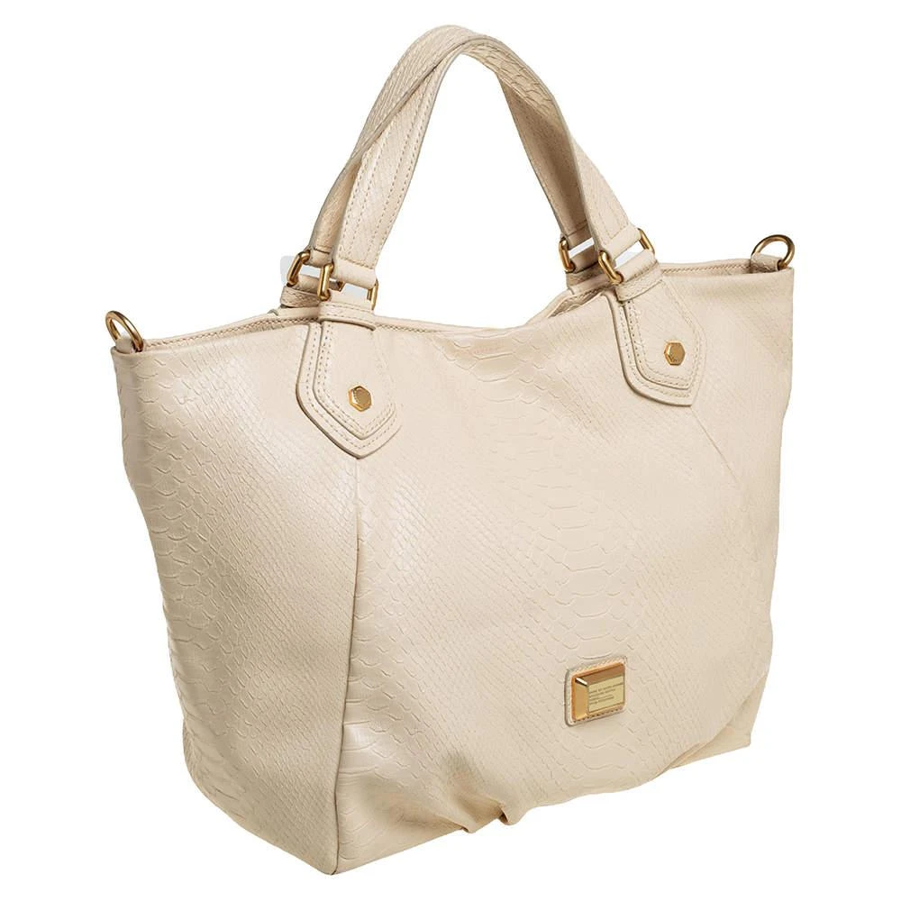 商品[二手商品] Marc Jacobs|Marc by Marc Jacobs Beige Python Embossed Leather Shopper Tote,价格¥923,第3张图片详细描述