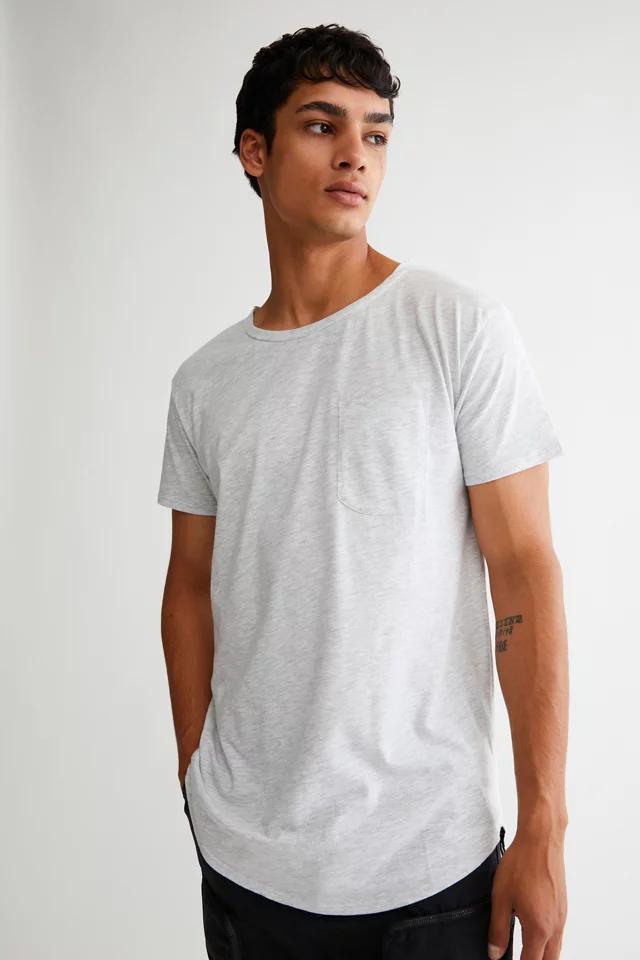 Standard Cloth Scoop Neck Curved Hem Tee商品第1张图片规格展示