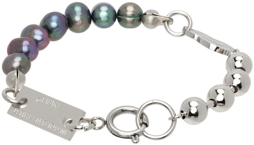 商品IN GOLD WE TRUST PARIS|Silver Flower & Pearl Bracelet,价格¥390,第2张图片详细描述