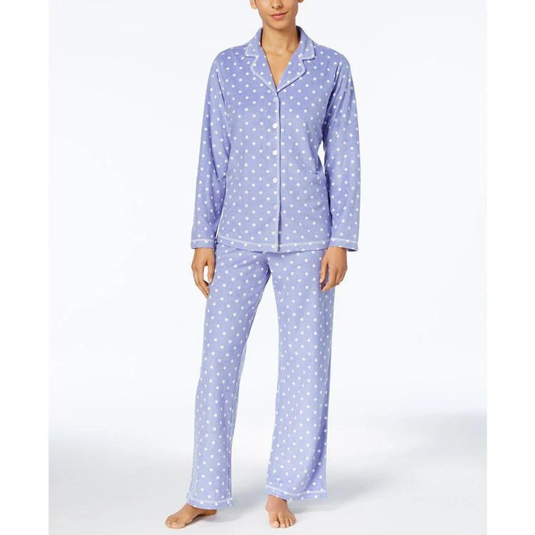 商品Charter Club|Petite Printed Fleece Pajama Set, Created for Macy's,价格¥221,第1张图片