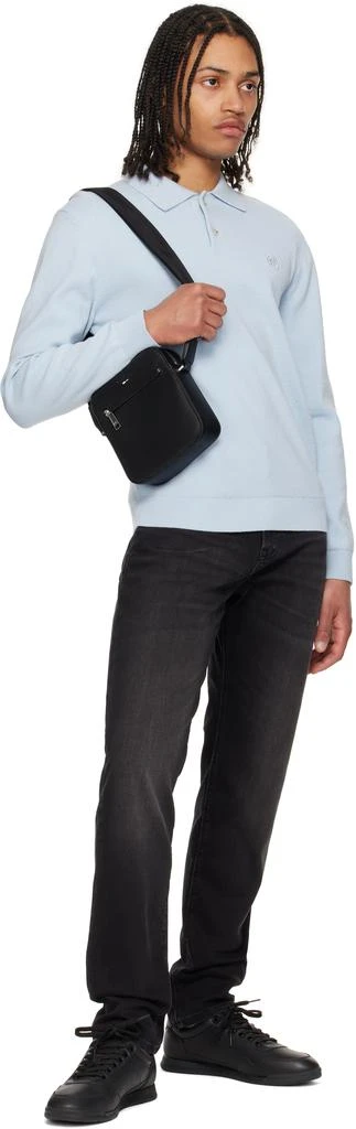 商品Hugo Boss|Black Embossed Faux-Leather Bag,价格¥624,第4张图片详细描述