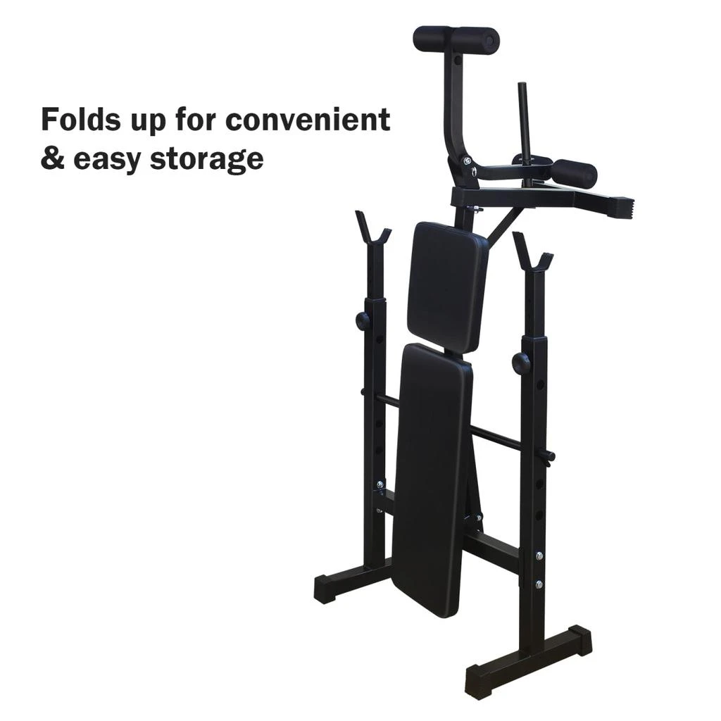 商品Simplie Fun|Olympic Weight Bench, Bench Press Set with Squat Rack and Bench for Home Gym Full-Body Workout,价格¥1807,第2张图片详细描述