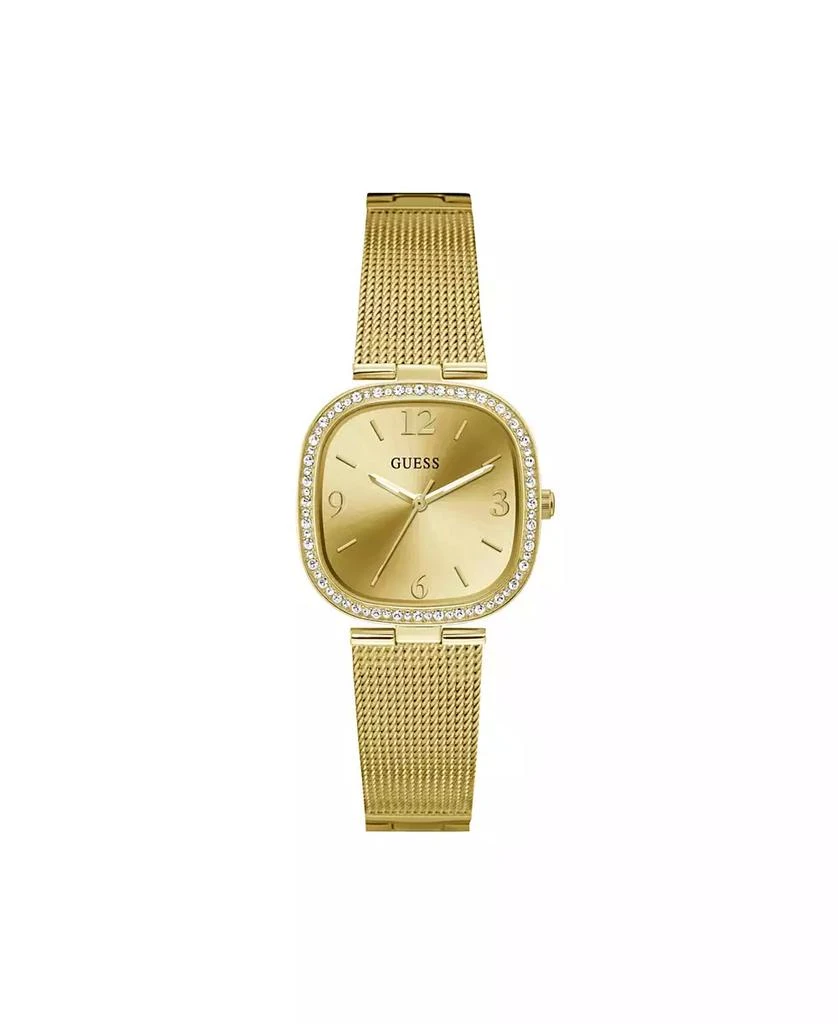 商品GUESS|Women's Gold-Tone Stainless Steel Mesh Bracelet Watch 32mm,价格¥661,第1张图片