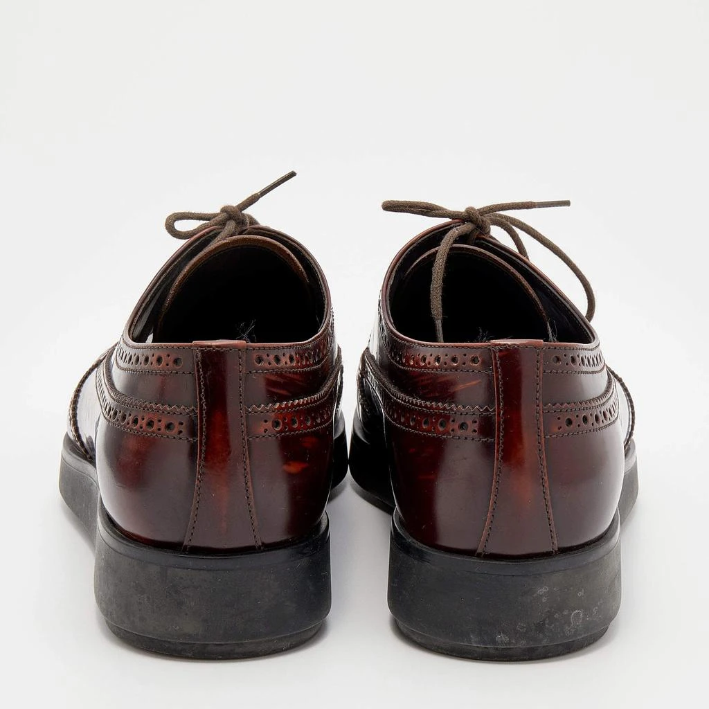 商品[二手商品] Prada|Prada Two Tone Brogue Leather Lace Up Derby Size 41 ,价格¥1040,第5张图片详细描述