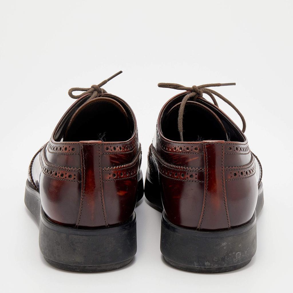 商品[二手商品] Prada|Prada Two Tone Brogue Leather Lace Up Derby Size 41,价格¥2370,第7张图片详细描述