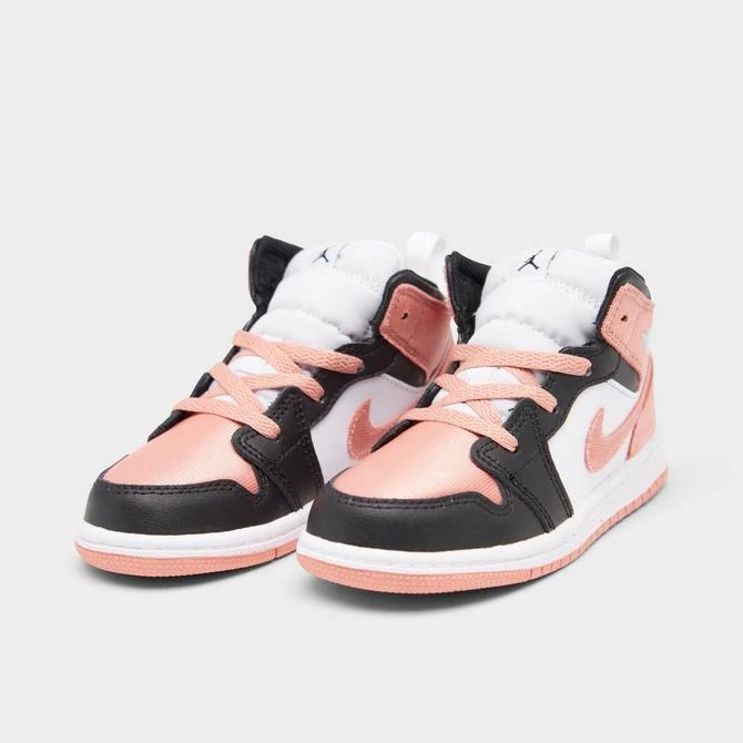 商品Jordan|Kids' Toddler Air Jordan 1 Mid Casual Shoes,价格¥419,第2张图片详细描述